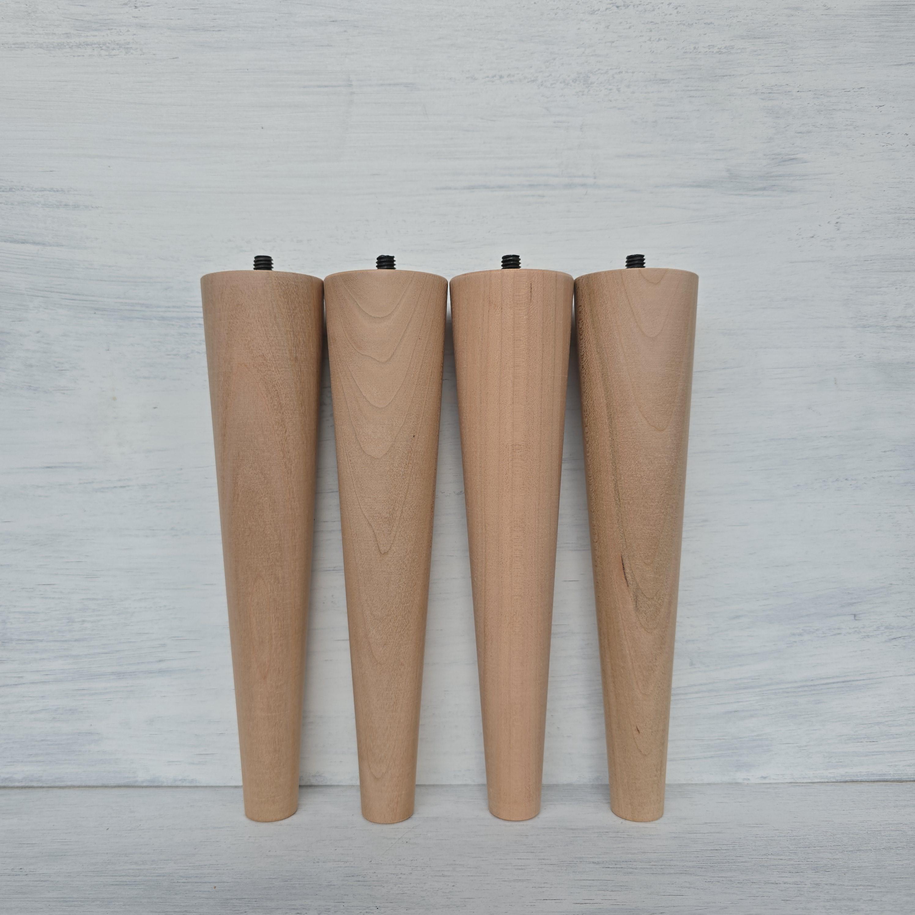 Paul McCobb Style Cherry Table Legs: Mid Century Modern, Unfinished - Set of 4