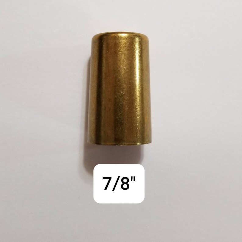 Mid Century Brass Caps For Table Legs, 7\/8