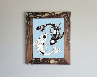 Custom Wormwood Picture Frame With Epoxy Fill 11x14 Portrait