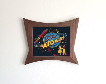 Atomic Rocket Picture Frame - Exotic Peruvian Walnut - 8x10 Landscape