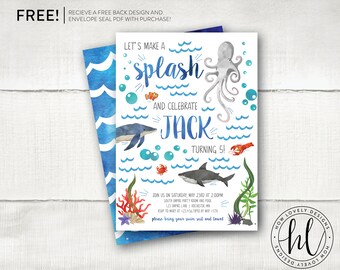 ocean invitation etsy