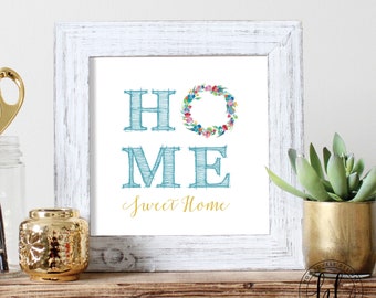 Home Sweet Home Spring Printable Sign | Spring Printable Sign | Spring Home Decor | Home Sweet Home Sign | Spring 8x10 Sign