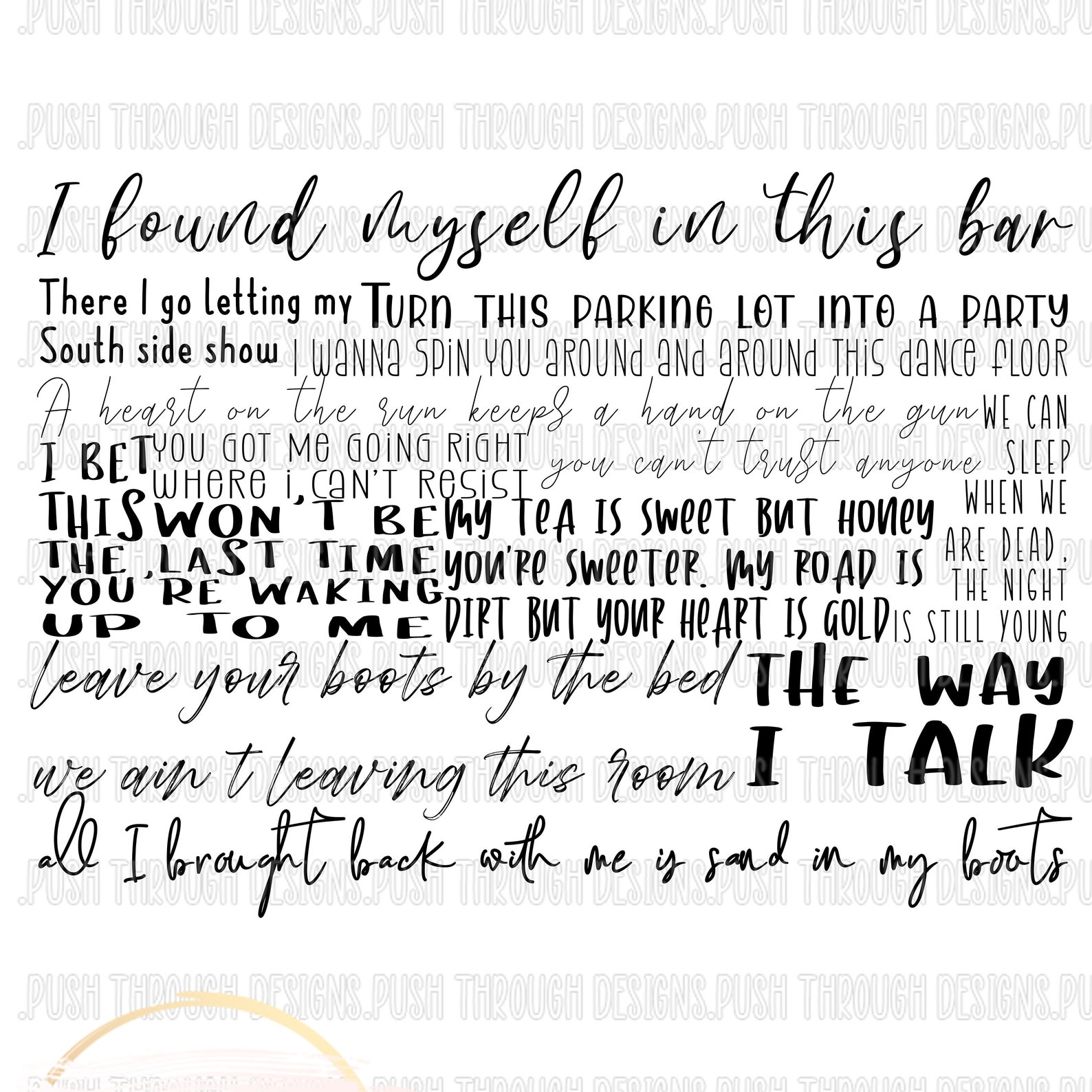 Wallen Lyrics Sublimation Cover Me UpCountry Music Etsy