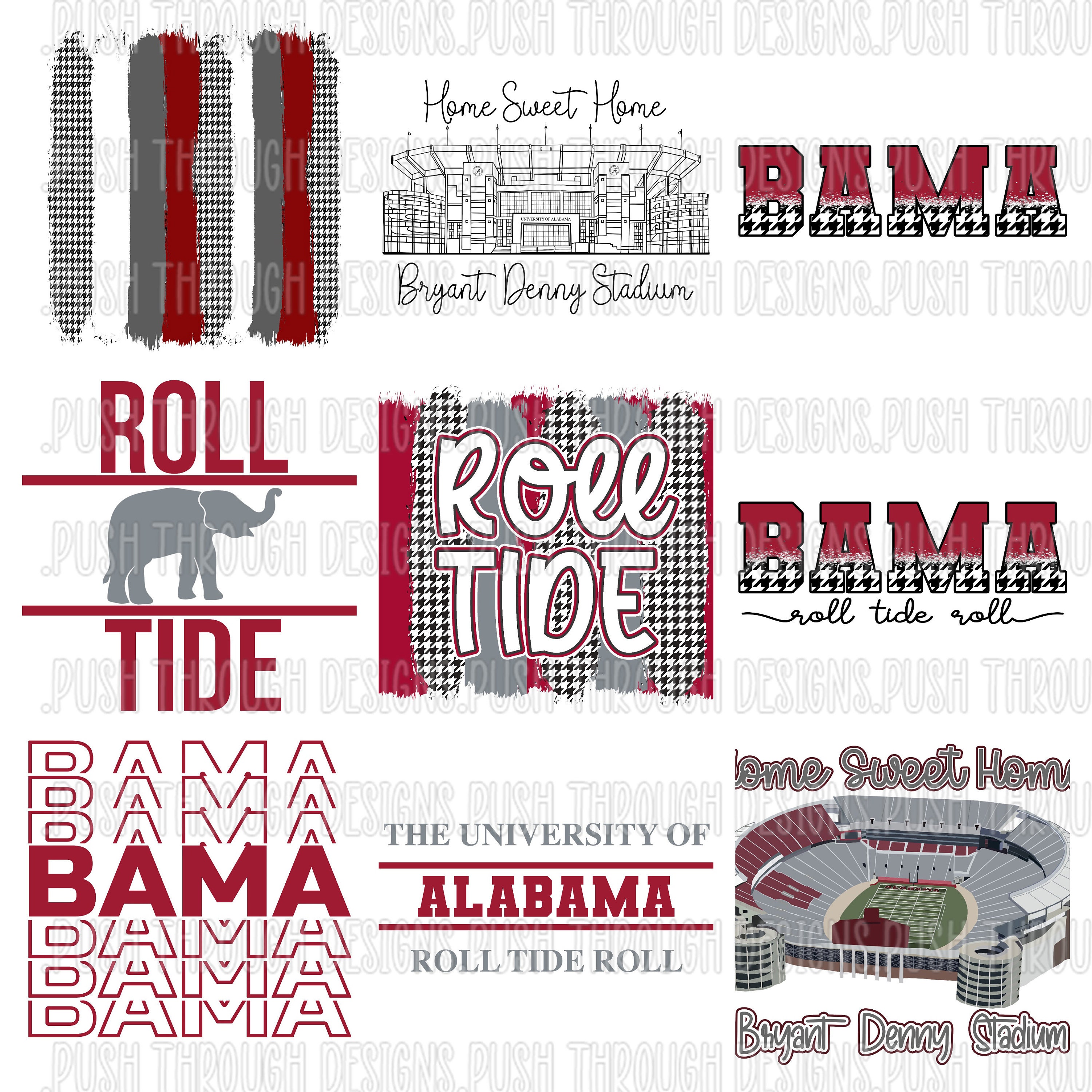 Alabama Football Nine Images Sublimation Bundle Sublimation Etsy