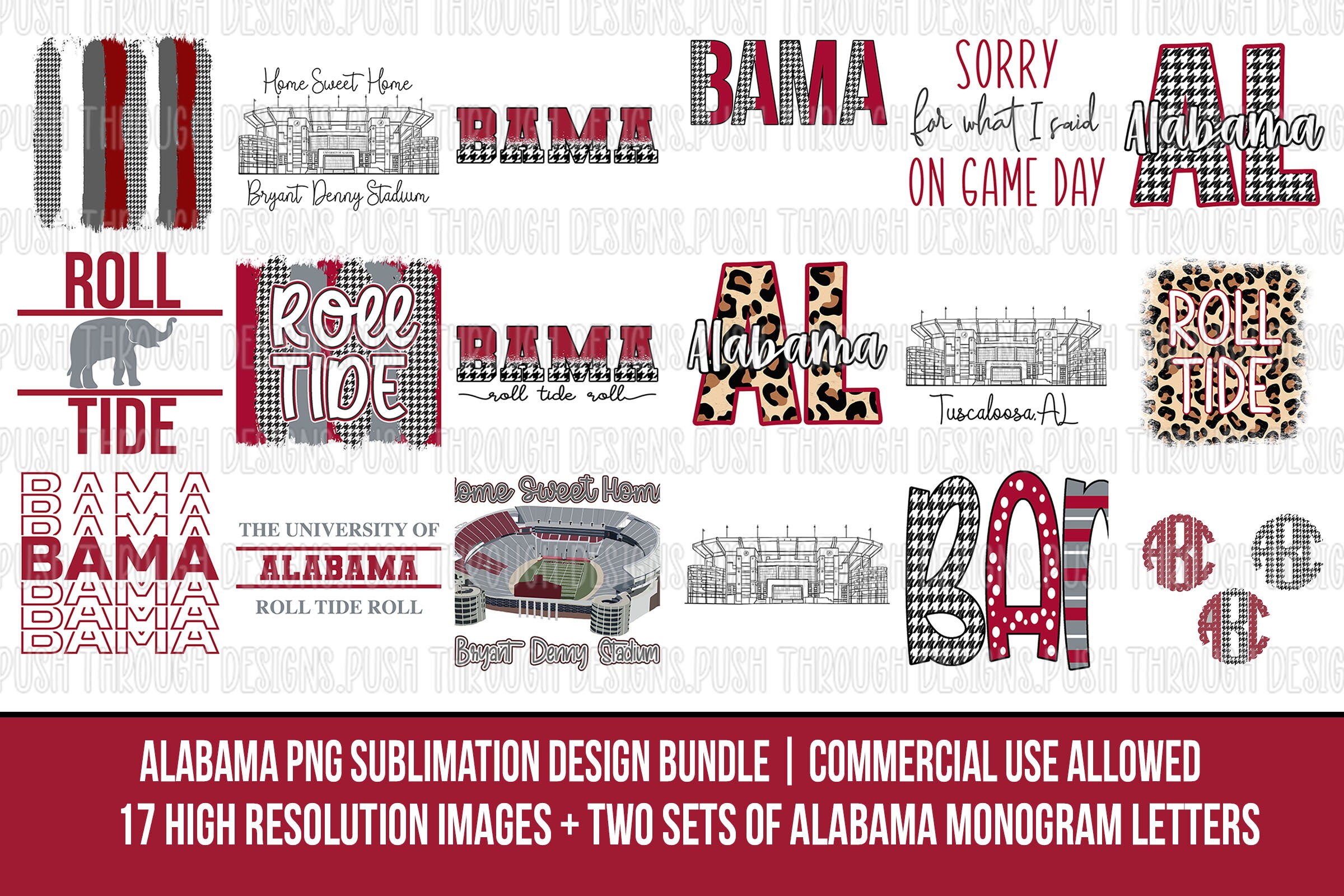 Alabama Football Nine Images Sublimation Bundle Sublimation Etsy