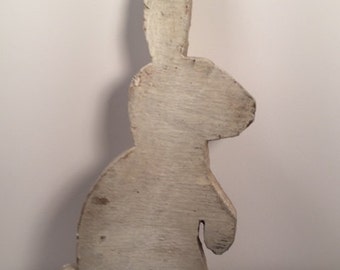 Wooden garden ornament Rabbitt