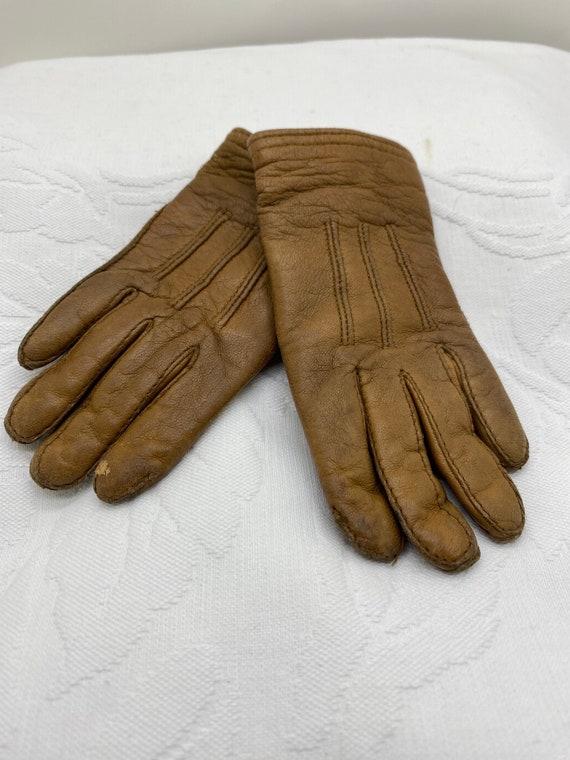 Vintage Child's Leather Gloves - image 1