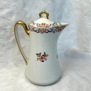 Vintage G Ahremfeldt Limoges French Coffee Pot or Chocolate Pot