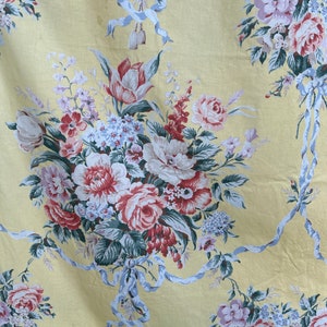 Vintage Ralph Lauren Evelyn Fabric Piece Yellow Floral