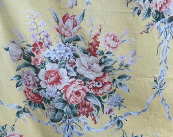 Vintage Ralph Lauren Evelyn Fabric Piece Yellow Floral
