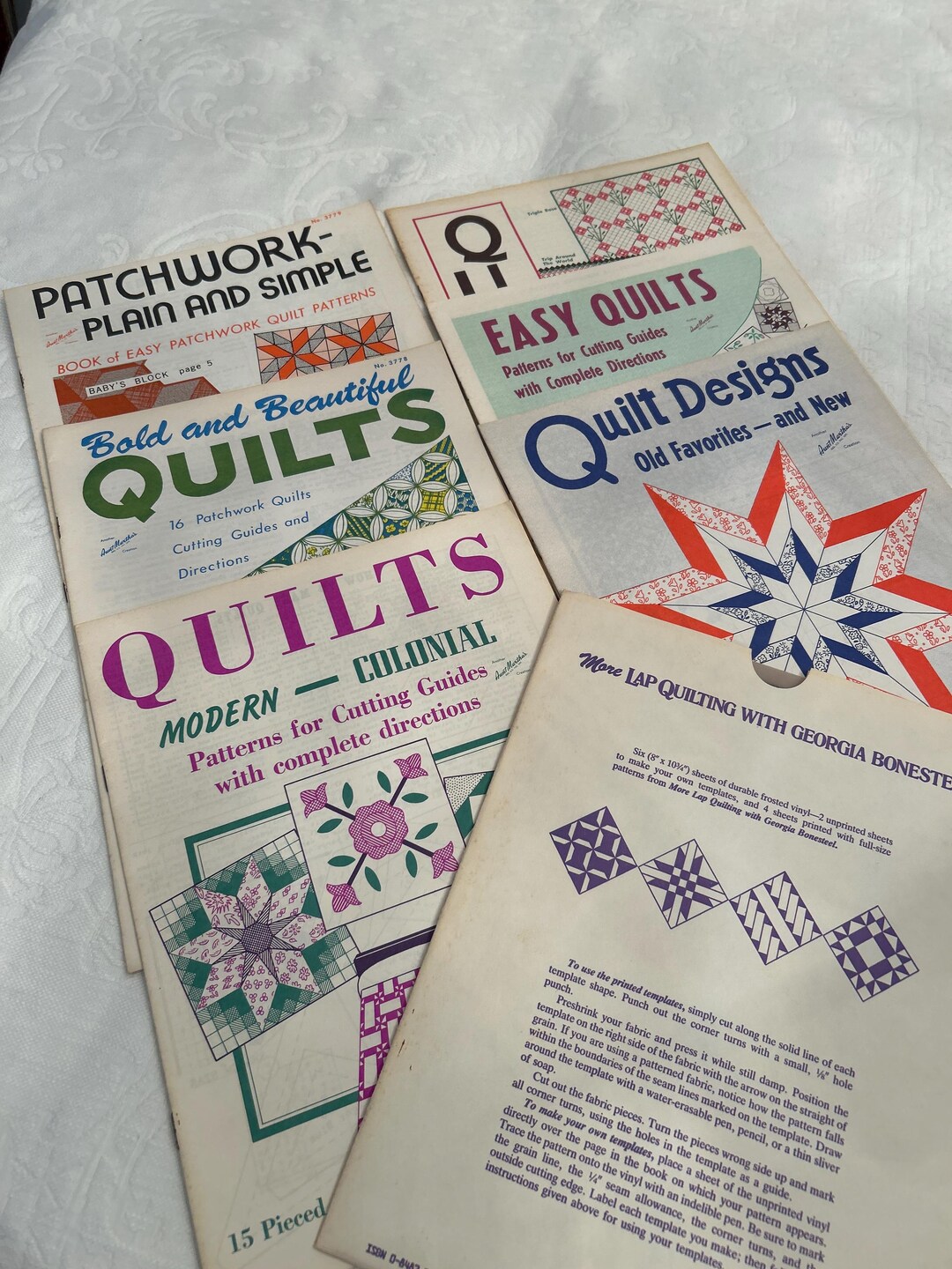 5 Vintage Quilt Books and Lap Quilting Templates Colonial Patterns - Etsy