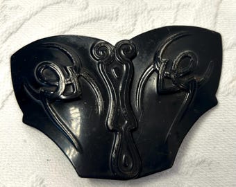 Art Deco Syle Vintage Buckle Belt Buckle Black