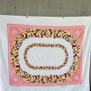 Vintage Large Tablecloth Midcentury Modern