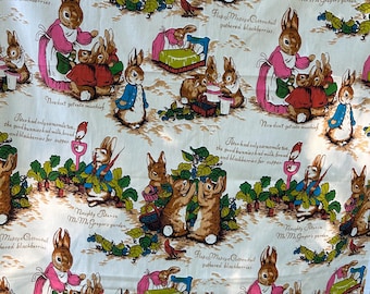 Vintage Beatrix Potter Fabric Decorator Fabric