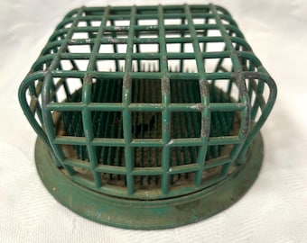 Very Large  Vintage Metal Cage Flower Frog Pin Frog