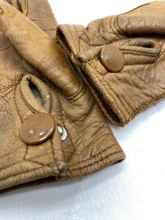 Vintage Child's Leather Gloves - image 4