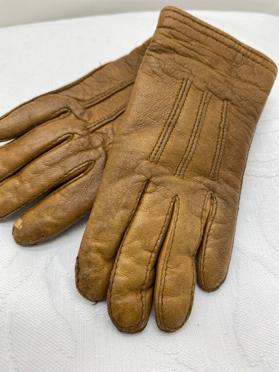 Vintage Child's Leather Gloves - image 8