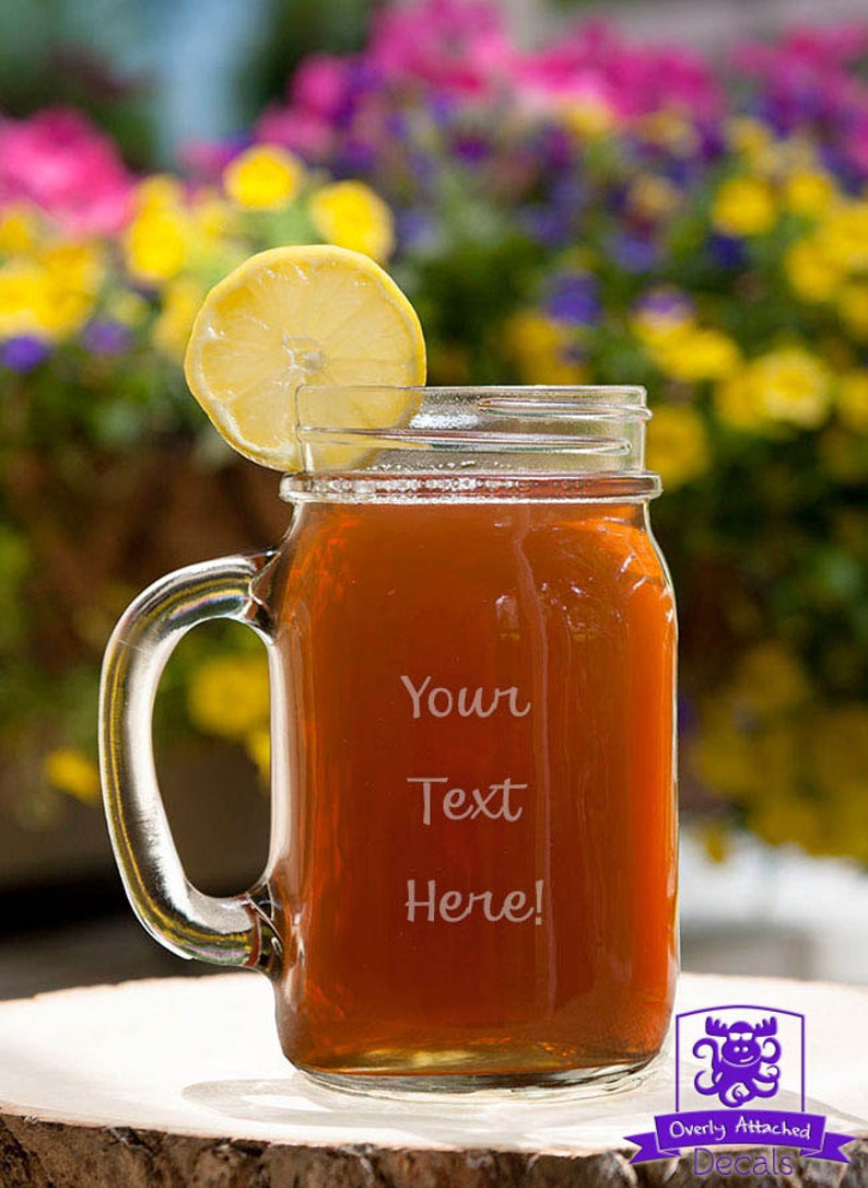 Crab Customizable Etched Canning Jar Mug Glassware Gift Etsy