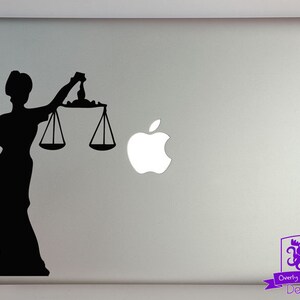 Lady Justice Decal MacBook Laptop image 3