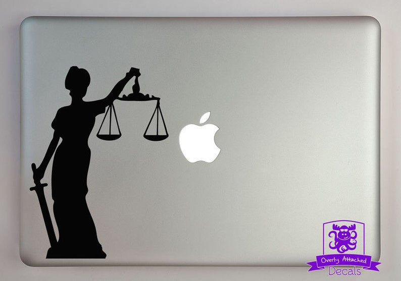 Lady Justice Decal MacBook Laptop image 3