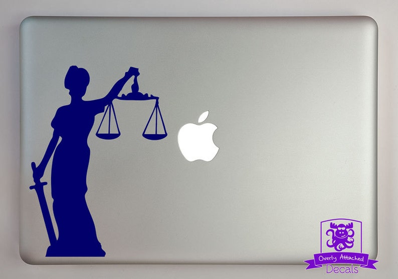 Lady Justice Decal MacBook Laptop image 4