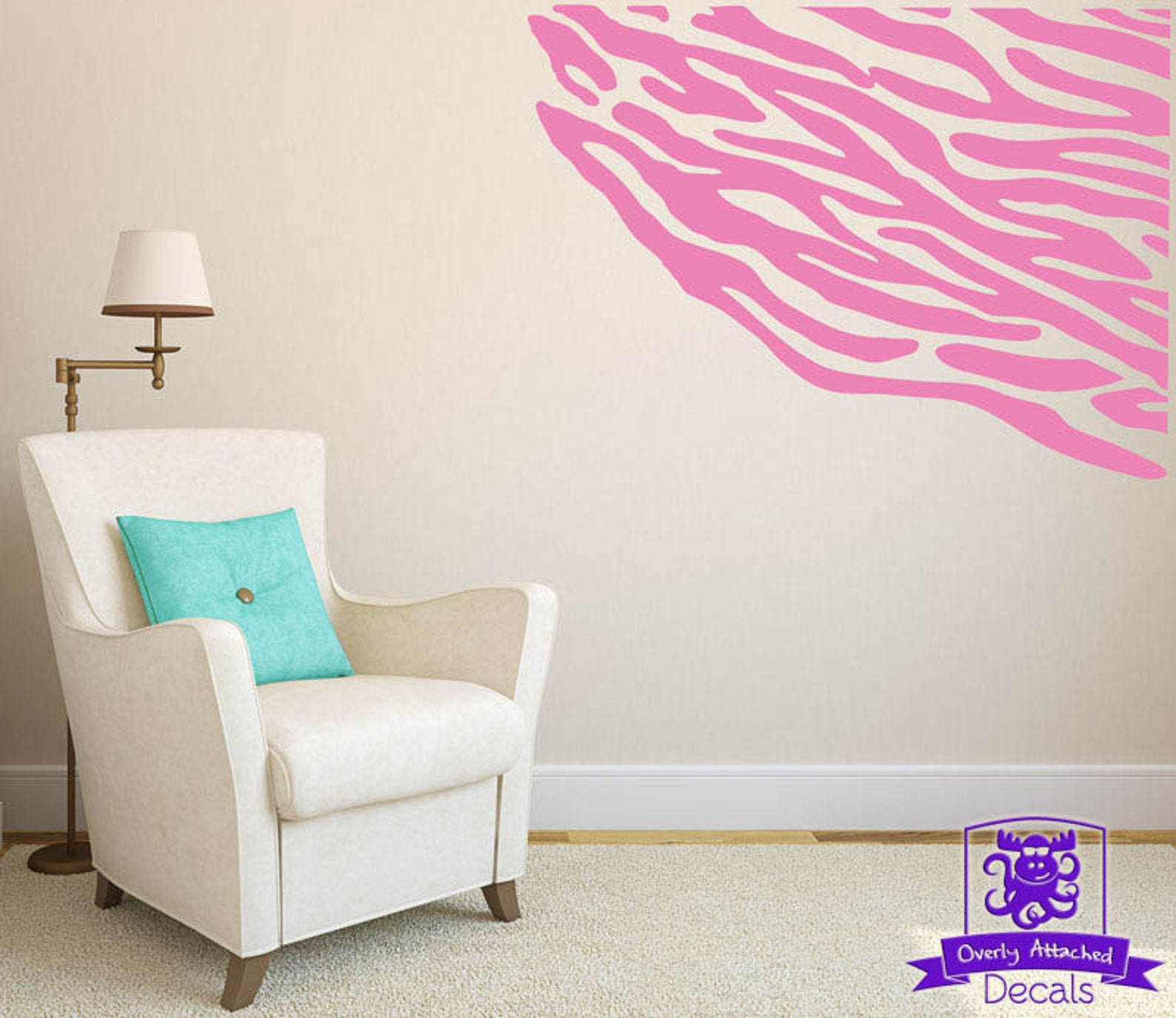 Zebra Print Wall Decal - Etsy