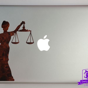 Lady Justice Decal MacBook Laptop image 1