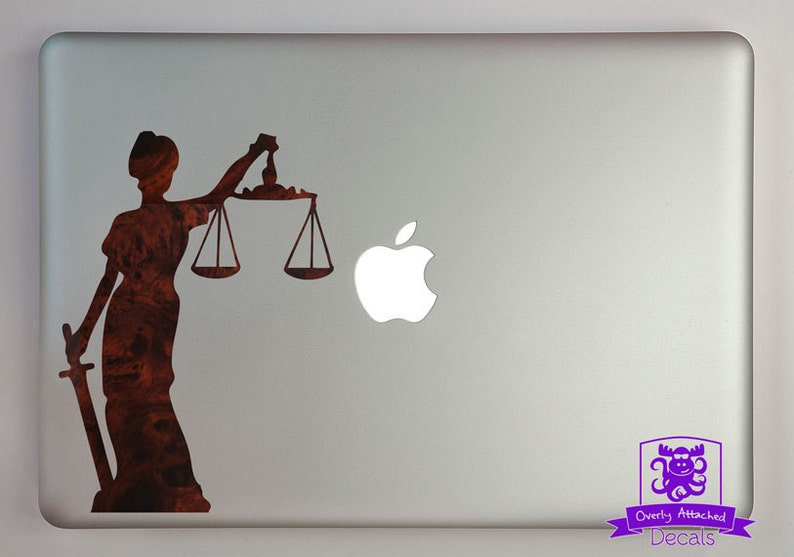 Lady Justice Decal MacBook Laptop image 1
