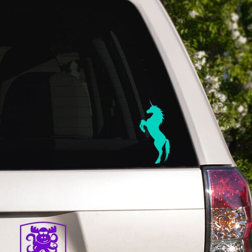 Unicorn Decal Unicorn Sticker Car Decal Unicorn Monogram Etsy