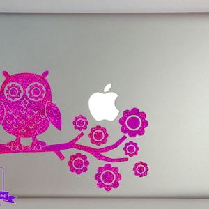 Owl On Tree Branch Macbook Laptop Decal