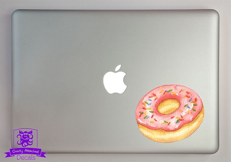 Download Watercolor Pink Icing Doughnut with Sprinkles Full Color ...