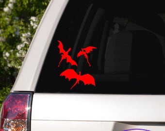 3 dragons vliegende auto venster Decal