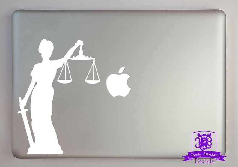 Lady Justice Decal MacBook Laptop image 2