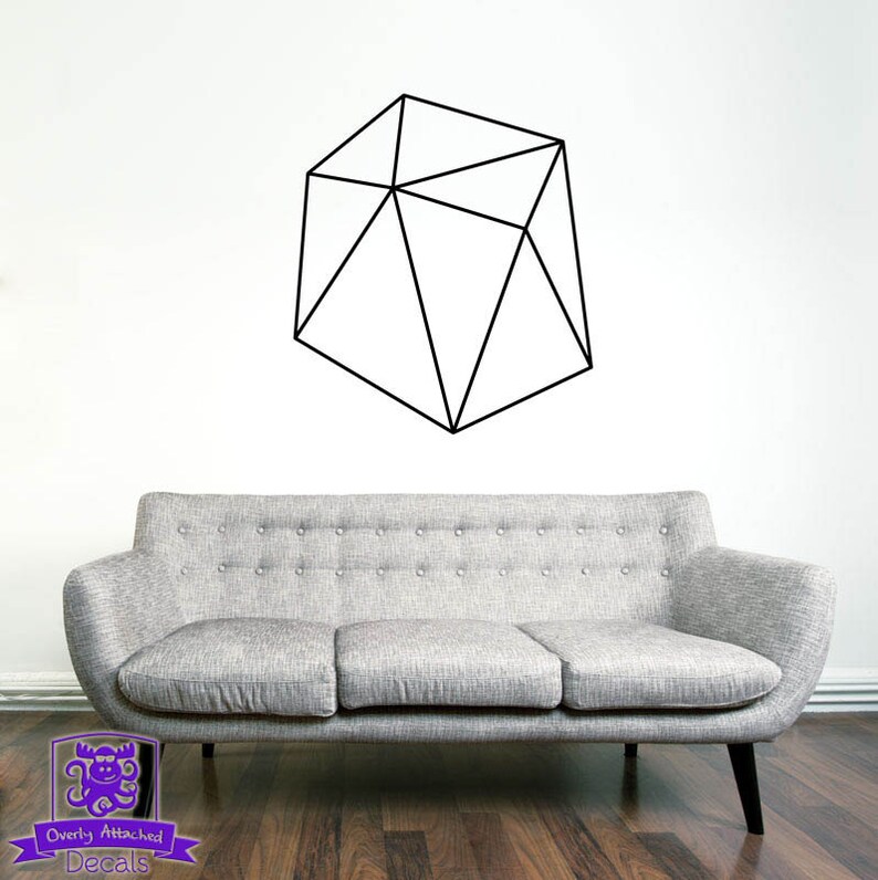 Geometric Shape Wall Decal Etsy