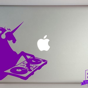 DJ Unicorn Macbook Laptop Decal