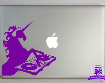 DJ Unicorn Macbook Laptop Decal