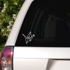 Origami Paper Cranes Car Window Decal