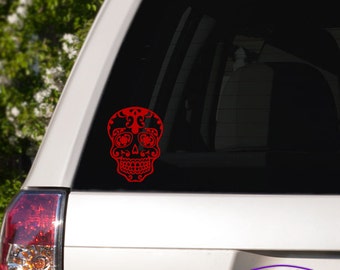 Sugar Skull Car Window Decal