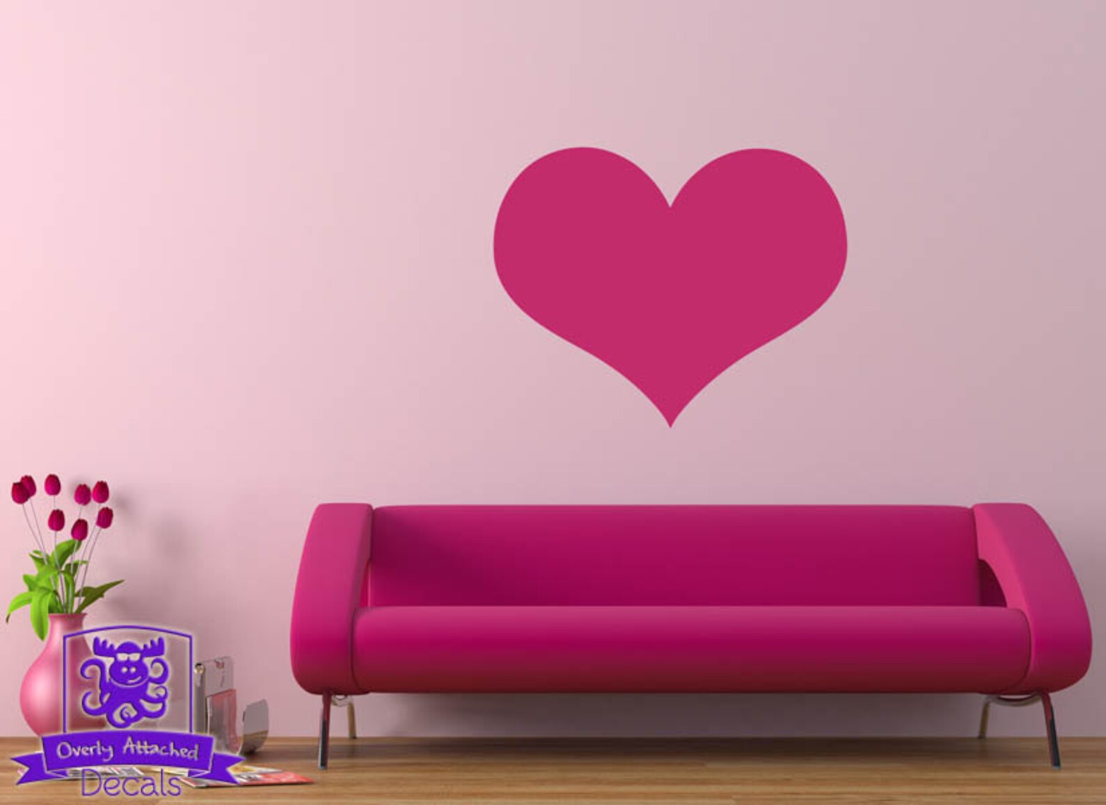 Heart Wall Decal Decor Etsy