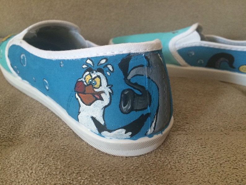 Disney's Little Mermaid hand painted canvas shoes. Custom Etsy
