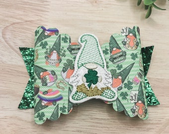 St. Patrick’s Day Gnomes/Lucky Gnomes Hair bow