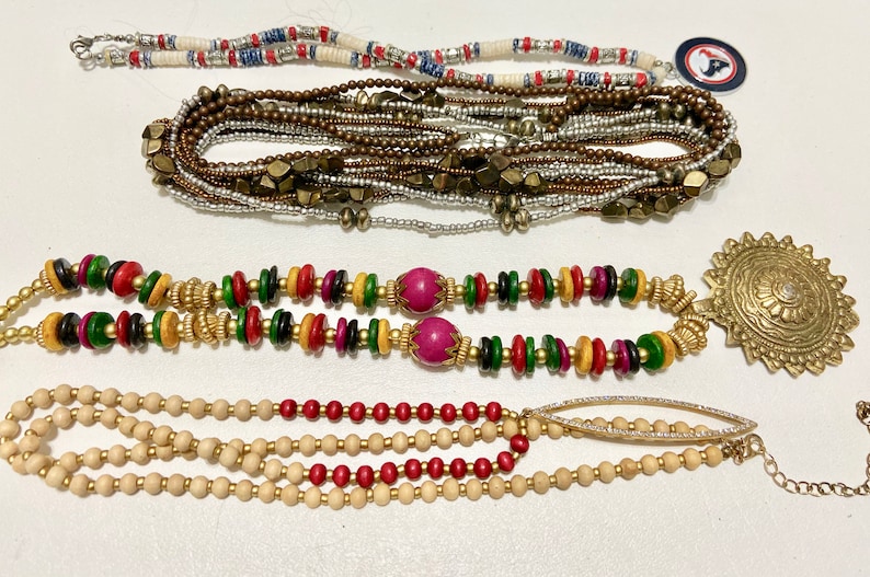 FREE SHIPPING Most Ready to Wear Repurpose Bold Color 5 Pound Lot Misc Costume Jewelry