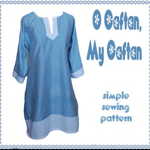 Simple Retro Sewing Pattern Download - O Caftan, My Caftan - Ladies Multisize easy to sew pdf