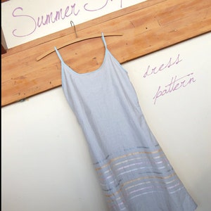 Summer Slip Dress - Easy Sewing Pattern - Ladies Multi-sized Instant Download Digital Pattern