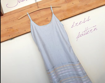 Sommer Slip Kleid - Einfaches Schnittmuster - Damen Multi-size Sofort Download Digitales Schnittmuster