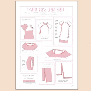 T-shirt Dress Pdf Sewing Pattern - Easy to Sew, Beginners Stretch Knit ...