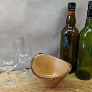 Natural edge maple bowl