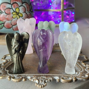 Crystal angel, Healing crystals, Angel wings