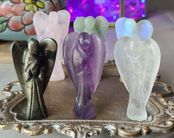Crystal angel, Healing crystals, Angel wings