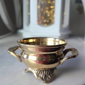 Mini brass cauldron, Altar decor, Cauldron burner